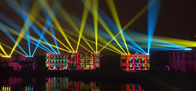 科视与赢康在无锡合力打造中国首个固定安装投影灯光演出