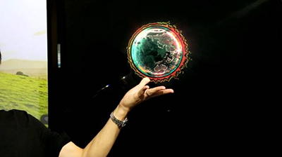 盈天下视觉科技在高交会全国首发无介质空气成像黑科技