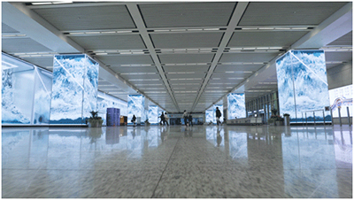 上海潮流网红打卡地，艾比森1800㎡创意大屏亮相虹桥枢纽