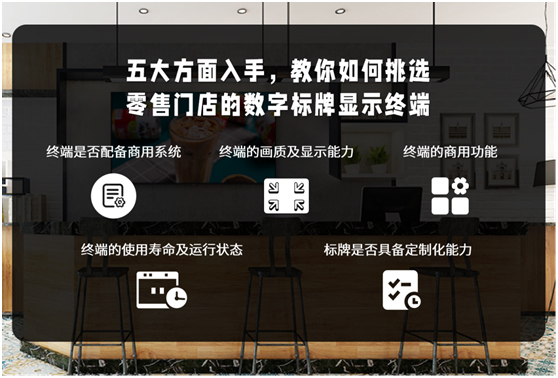 智慧门店应该如何挑选广告机显示终端